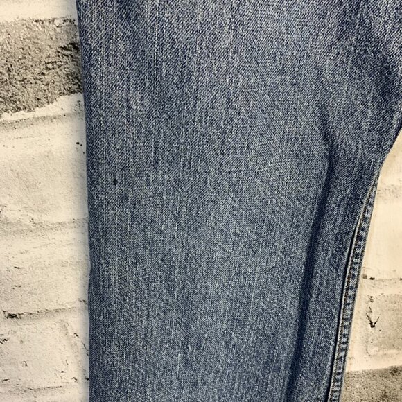 Levi's 527 Low Boot Cut Distressed Denim Jeans - Picture 9 of 16